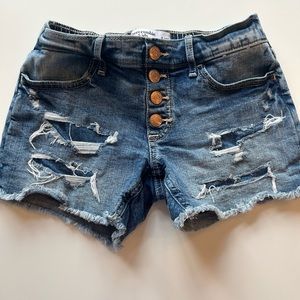 Abercrombie girls midi-rise midi short size 9/10